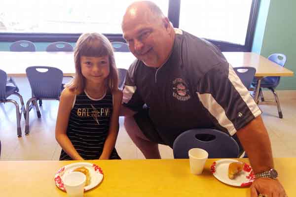 donuts with dad at daycare in Pataskala Ohio