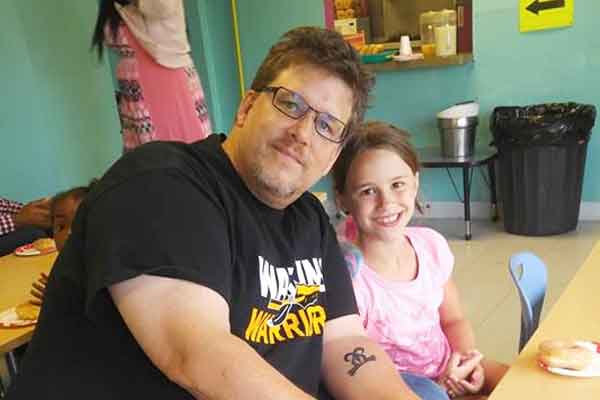 donuts with dad at daycare in Pataskala Ohio